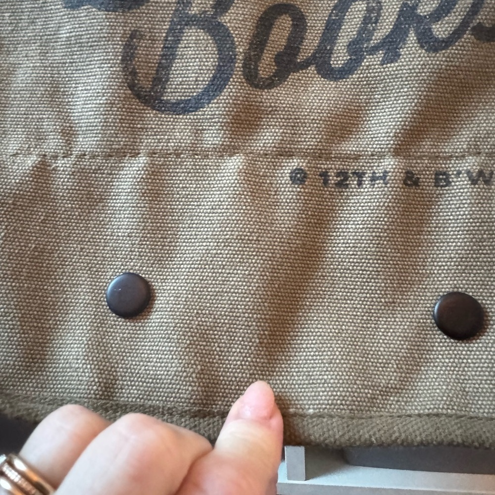 Vintage Khaki “STRAND BOOKS” Canvas Crossbody Bag - Picture 4 of 9